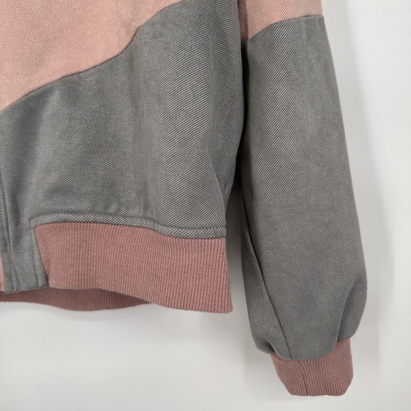 Paper Crane Zip Front Tri-Color Bomber Jacket - Picture 2 of 5